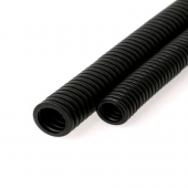 Труба гофрированная ПА безгалогенная (HF) стойкая к ультрафиолету черная с/з д63 (15м/960м уп/пал) Промрукав