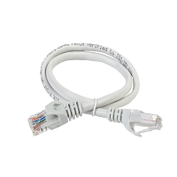 ITK Коммутационный шнур (патч-корд), кат.5Е UTP, 7м, серый