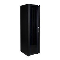 Шкаф нап. 19", 47U 600х600, перед. дв. стек, задн. стен., мет, чер.