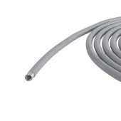 Металлорукав DN 26мм в гладкой ПВХ изоляции, Dвн 26,5 мм, Dнар 34,0, IP66, L=25м, цвет серый