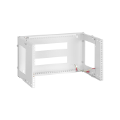 Настенная регулируемая монтажная рама 19", 6U, Ш505хВ277мм, глубина 233-350мм, серая RAL 7035