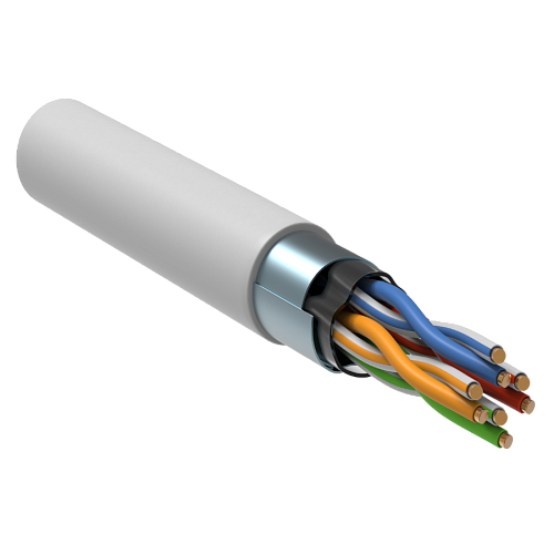 Каб. в. п. F/UTP кат. 5E 4 пары LSZH 1м бел. GENERICA