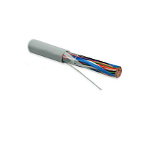 Кабель витая пара, неэкранированная U/UTP, категория 3, 50 пар (26 AWG), одножильный (solid), PVC, –20°C – +60°C, серый