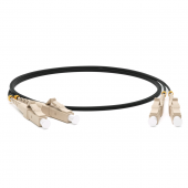 Патч-корд волоконно-оптический (шнур) MM 50/125(OM2), LC-LC, 2.0 мм, duplex, LSZH, 15 м, черный