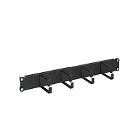 Кабельный органайзер 4 кольца 19" 1U RAL7035