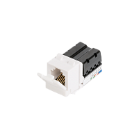 Модуль-вставка NIKOMAX типа Keystone, Кат.6 (Класс E), 250МГц, RJ45/8P8C, 110/KRONE, T568A/B, неэкранированный, белый - гарантия: 5 лет расширенная / 