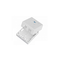 Коробка настенная для 2-х коммутационных модулей типа Keystone, цвет белый