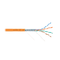 Кабель NIKOMAX F/UTP 4 пары, Кат.5e (Класс D), тест по ISO/IEC, 100МГц, одножильный, BC (чистая медь), 24AWG (0,50мм), полимерный материал нг(А)-HF, в