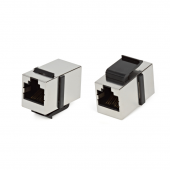 Проходной адаптер (coupler), RJ-45(8P8C) формата Keystone Jack, категория 5e, 4 пары, экранированный