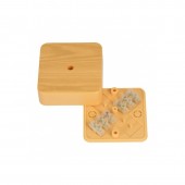 Коробка разветвительная КМР-030-032кг (100х100х28) с клеммником светлое дерево EKF PROxima