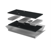 ITK LINEA E Компл. стенок боковых 800мм шкафа 47U чер.