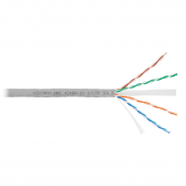 Кабель NIKOMAX U/UTP 4 пары, Кат.6 (Класс E), тест по ISO/IEC, 250МГц, одножильный, BC (чистая медь), 23AWG (0,55мм), полимерный материал нг(А)-HF, вн