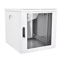 Шкаф 19" телеком навесной разборный 9U (600 × 660) съемные стенки, дверь стекло, чёрный
