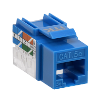 ITK Модуль Keystone Jack кат.5E UTP 110 IDC 90град синий