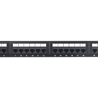 Коммутационная панель NIKOMAX Essential Line 19", 1U, 24 порта, Кат.6 (Класс E), 250МГц, RJ45/8P8C, 110/KRONE, T568A/B, неэкранированная, с органайзер