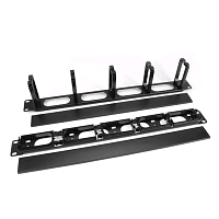 Кабельный организатор с пластиковыми кольцами с крышкой, 19", 1U