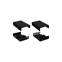 Кросс оптический настенный с ложементом на 16 КДЗС, на 8 SC/2LC, 180х122х40 мм, металл, цвет черный
