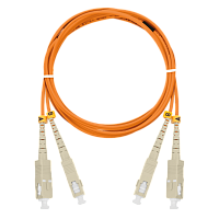Шнур NIKOMAX волоконно-оптический, соединительный, многомодовый 50/125мкм, стандарта ОМ2, SC/UPC-SC/UPC, двойной, LSZH нг(A)-HFLTx, 2мм, оранжевый, 3м