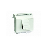 Ком.роз. RJ45 кат.6 экран., 8P8C, Brava, белая, 2мод