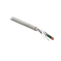 Кабель витая пара, неэкранированная U/UTP, категория 3, 25 пар (24 AWG), одножильный (solid), LSZH нг(А)-HF, –20°C – +60°C, серый