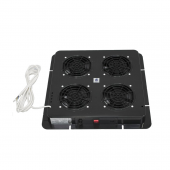 Модуль вентиляторный, потолочный, 380 x 380 мм, 4 вент., номинальная мощность 88 Вт, пластиковый, цвет черный RAL 9005 (PWD-4W)