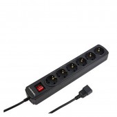 Сетевой фильтр Ippon BK112 1.8м (6 розеток) черный (коробка)