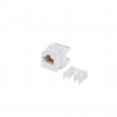Вставка Keystone Jack RJ-45(8P8C), 180 градусов, категория 6A, Dual IDC (110&Krone type), белая