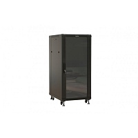 Шкаф напольный 19-дюймовый, 47U, 2277x600х600 мм (ВхШхГ), передняя стеклянная дверь со стальными перфорированными боковинами, задняя дверь сплошная, р