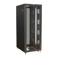 Шкаф напольный 19-дюймовый, 47U, 2282х600х800 мм (ВхШхГ), перед. одноствор.перфор.дверь, задн. распашн.перф. дверь, крыша с загл. щеточн.вводов, цвет 