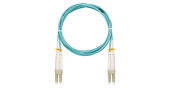 Шнур NIKOMAX волоконно-оптический, соединительный, многомодовый 50/125мкм, стандарта ОМ3, LC/UPC-LC/UPC, двойной, LSZH нг(A)-HFLTx, 2мм, аква, 2м