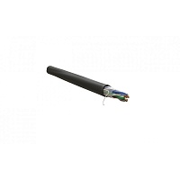 Кабель витая пара, неэкранированный U/UTP, категория 5e, 4 пары (24 AWG), одножильный, внешний, PE, черный, 305 м