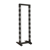 Стойка телекоммуникационная двухрамная СТ-24U-2М-К-Ч черная (комплектная) ССД