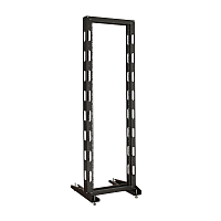 Стойка телекоммуникационная двухрамная СТ-24U-2М-К-Ч черная (комплектная) ССД