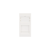 Вставка NIKOMAX, французский формат Mosaic, 22,5x45мм, 1 порт, под модули Keystone, со шторкой, белая