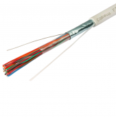 Кабель витая пара экранированная FTP (F/UTP), категория 3, 10 пар (24 AWG), одножильный (solid), PVC