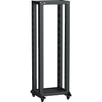 ITK LINEA F Стойка 2-рамная на рол. 24U 600х600мм черная