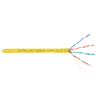 Кабель NIKOMAX U/UTP 4 пары, Кат.5e (Класс D), тест по ISO/IEC, 100МГц, одножильный, BC (чистая медь), 24AWG (0,51мм), полимерный материал нг(А)-HF, в