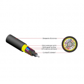 Кабель волоконно-оптический 9/125 (OS2, G.652.D) одномодовый, 12 волокон, безгелевые микротрубки 0.9 мм (micro bundle), внутренний/внешний, LSZH IEC 6