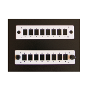 Лицевая панель (модуль) для установки 8-SC(DLC), с отверстиями М2 для крепления адаптера, серая