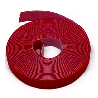 Лента (липучка) в рулоне, ширина 25 мм, длина 5 м, красная