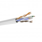 Кабель кат.6, 4 пары U/UTP, жила 0,58, PVCLS нг(А)-LSLTx, белый, катушка 500
