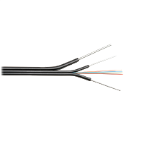 Кабель NIKOMAX волоконно-оптический, 4 волокна, одномодовый 9/125мкм, стандарта G.652.D & G.657.A1, внутренний/внешний, бабочка со стеклопластиковыми 