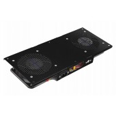 Вентиляторный модуль потолочный, 2 вентилятора с термодатчиком 35С ВМ-2П-Ч чёрный ССД