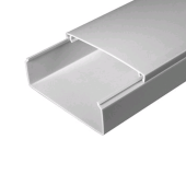 Кабель-канал серый RAL 7035 2-й замок в п/э 80х60 (18м/уп) Промрукав