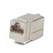 Вставка Keystone Jack RJ-45(8P8C), категория 6A, экранированная, 110 IDC, заделка с помощью NE-TOOL, белая