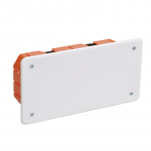 Коробка КМ41026 распаячная 172х96x45мм для полых стен (с саморезами, пластиковые лапки, с крышкой )