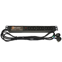 BONCH-ATS/PDU Блок розеток 19" с АВР, 9 С13; Вводы A, B: вилка Shuko