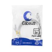 Патч-корд U/UTP, категория 5е, 2xRJ45/8p8c, неэкранированный, серый, PVC, 1.5м