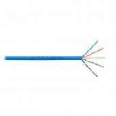 Кабель Премиум U/UTP, 4 пары, Кат.6A (Класс EA), 600 МГц, AWG 23, внутренний, LSZH нг(А)-HF, цвет синий, катушка 500 м