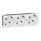 Тройной блок розеток 2к+3, 135х45 мм, белый